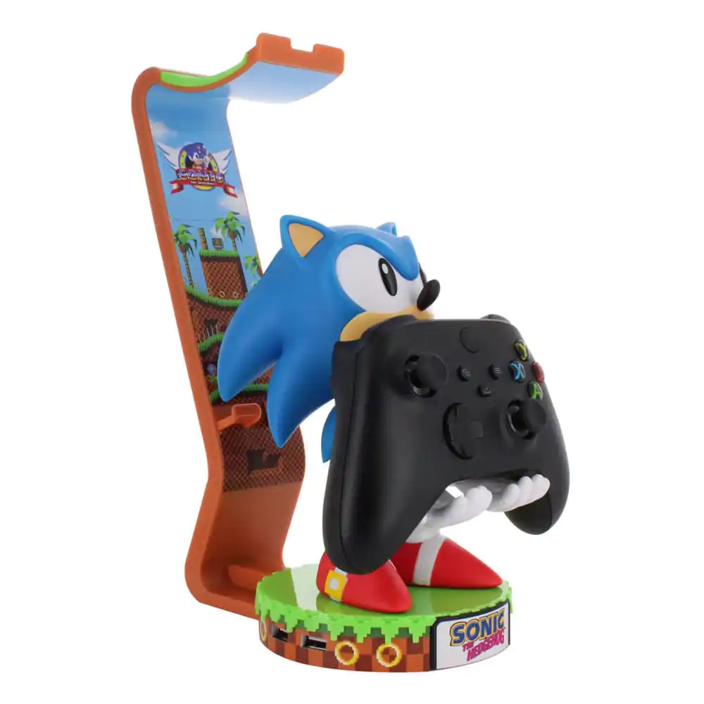 Sonic The Hedgehog Deluxe Sonic kontroller/telefon tartó Cable Guy figura 20cm termékfotó