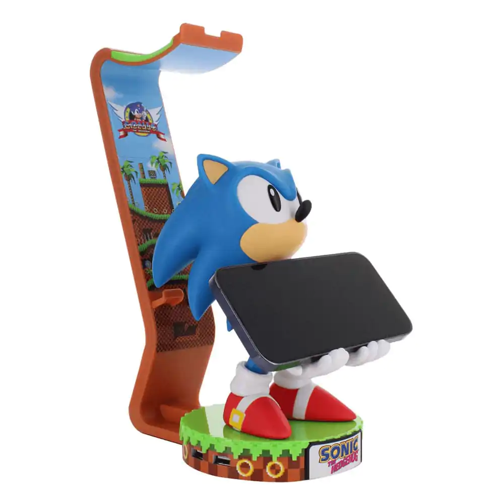 Sonic The Hedgehog Deluxe Sonic kontroller/telefon tartó Cable Guy figura 20cm termékfotó