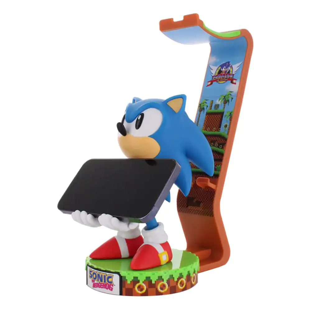 Sonic The Hedgehog Deluxe Sonic kontroller/telefon tartó Cable Guy figura 20cm termékfotó