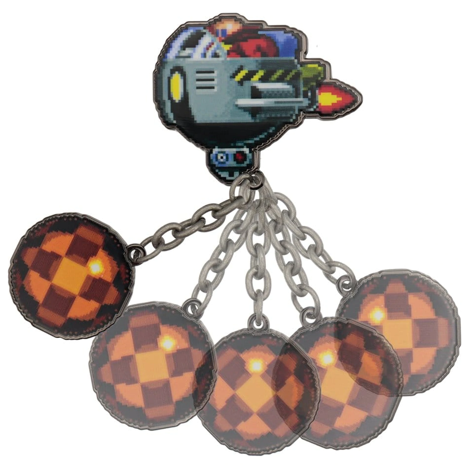 Sonic - The Hedgehog Dr. Eggman Egg Mobile Chained kitűző  termékfotó