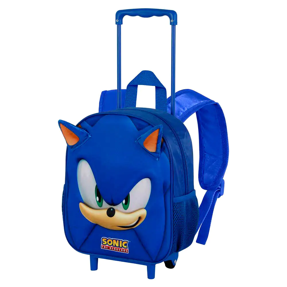Sonic the Hedgehog Face 3D gurulós táska 31cm termékfotó