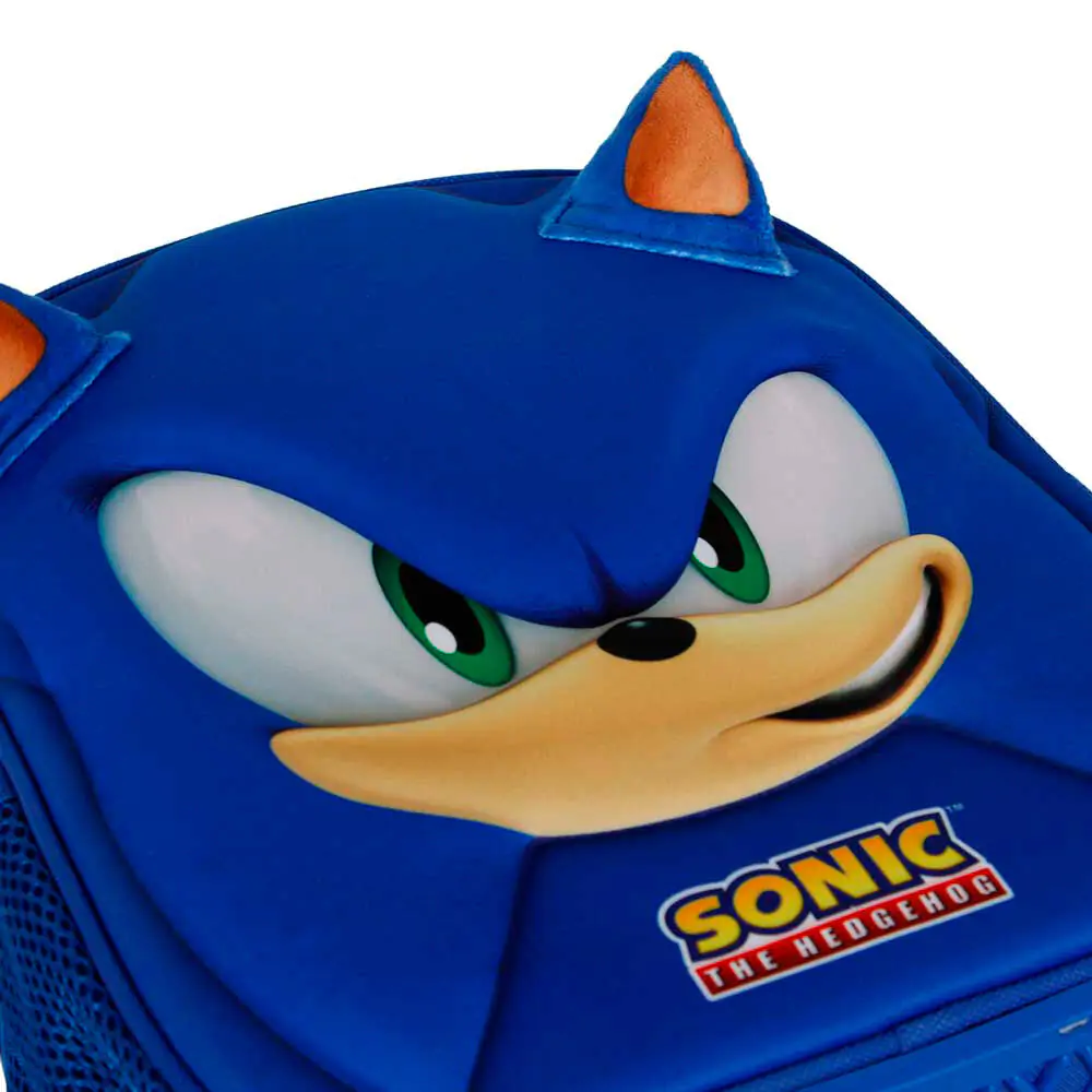 Sonic the Hedgehog Face 3D gurulós táska 31cm termékfotó