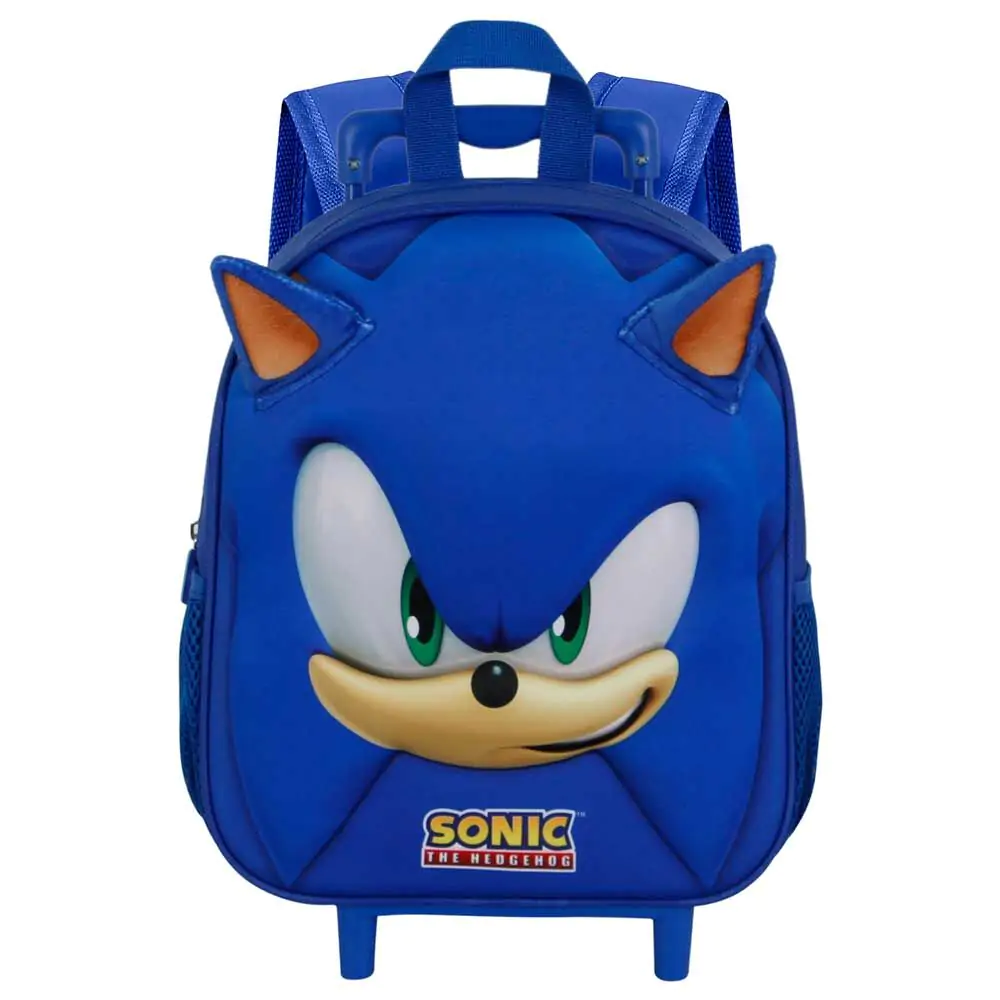 Sonic the Hedgehog Face 3D gurulós táska 31cm termékfotó