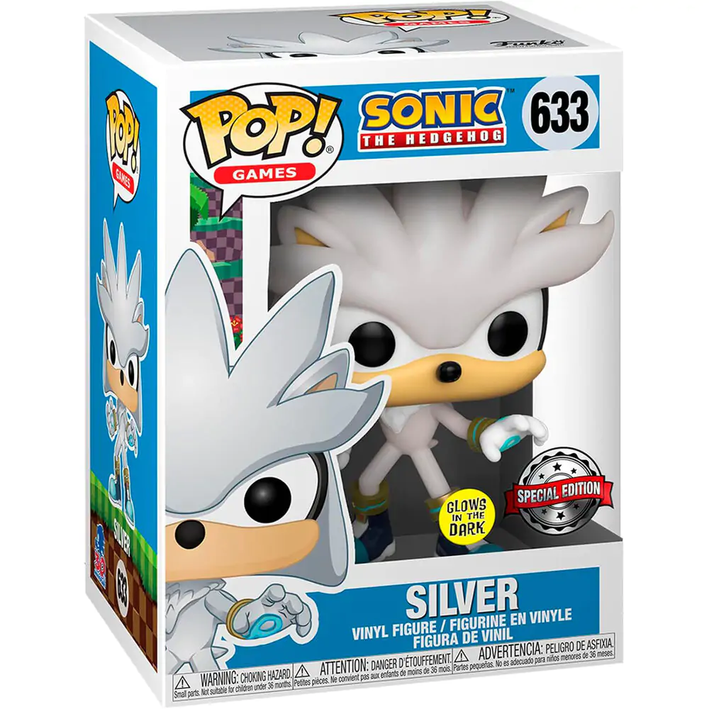 Sonic The Hedgehog Funko POP! Games Vinyl figura Silver The Hedgehog(GW) 9 cm termékfotó