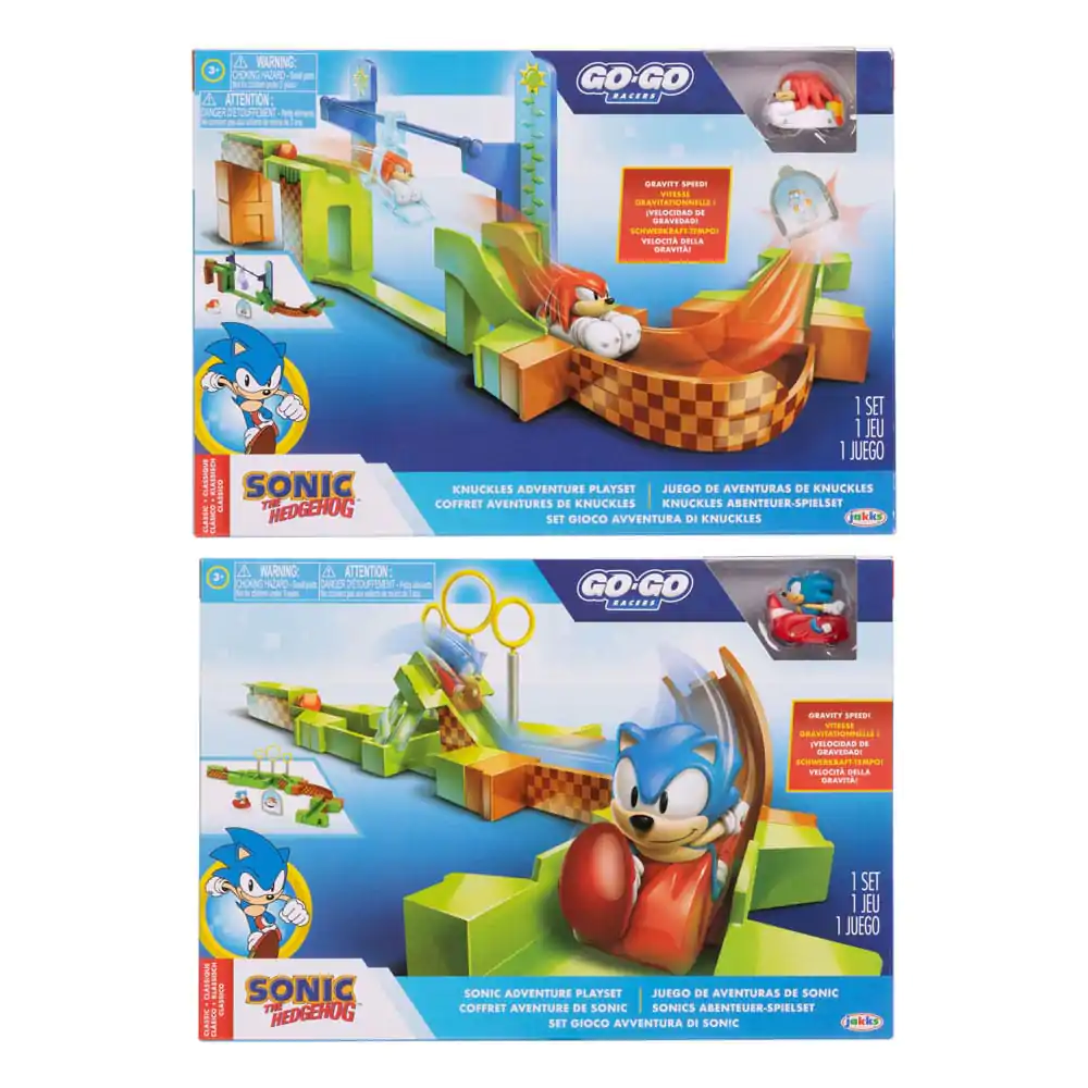 Sonic - The Hedgehog Go Go Racers Launching ramps Sonic & Knuckles Mini figura játékkészlet termékfotó