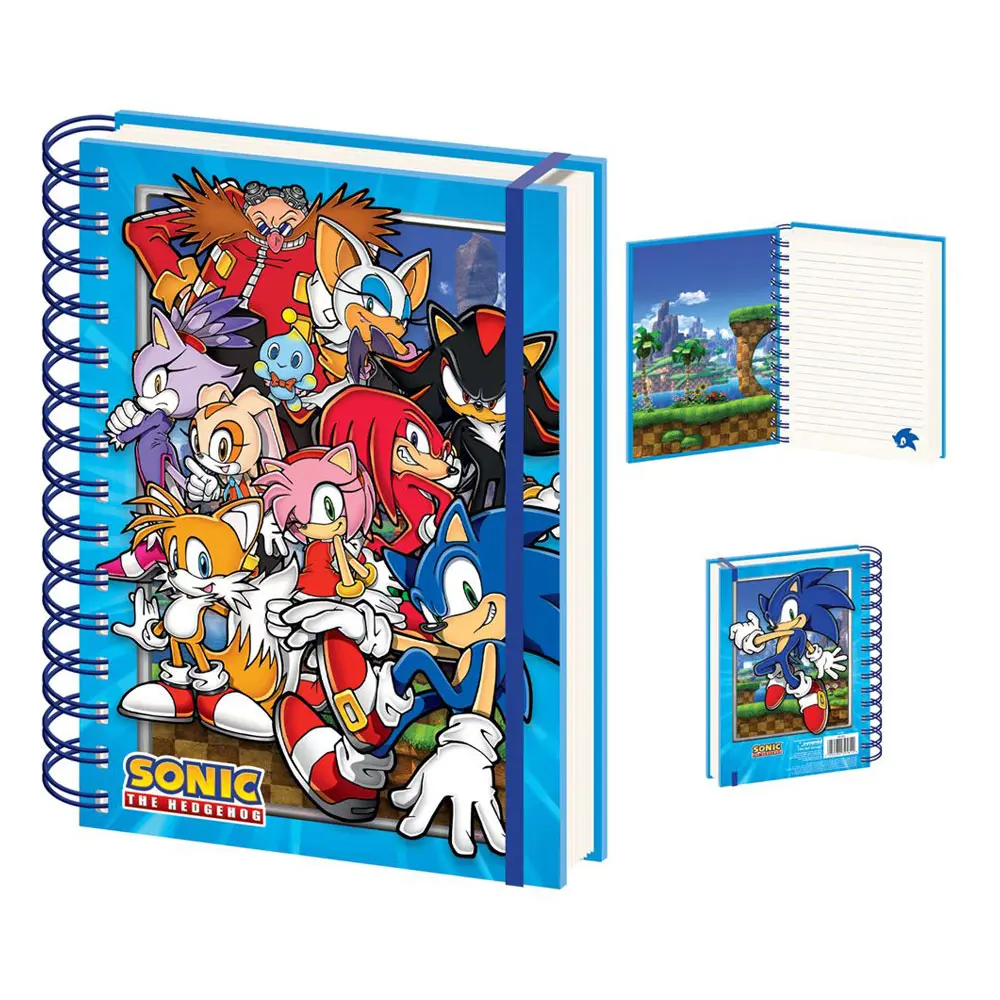 Sonic The Hedgehog Green Hill Zone Gang A5 jegyzetfüzet termékfotó