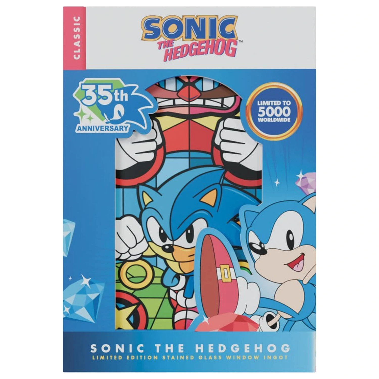 Sonic The Hedgehog Ingot Stained Glass Window Style 60 cm termékfotó