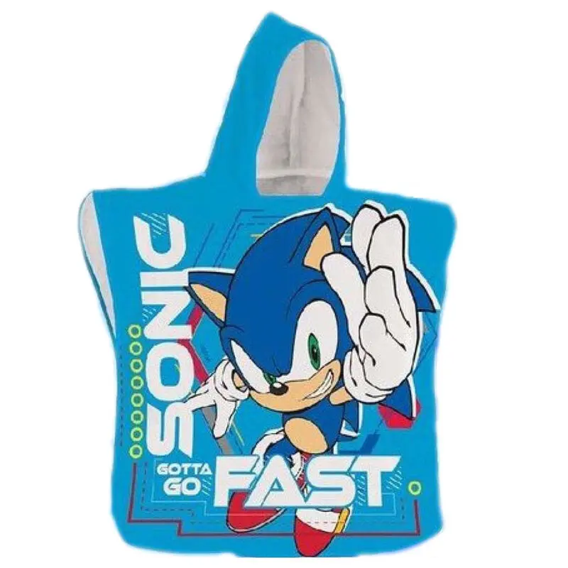 Sonic The Hedgehog mikroszálas poncsó törölköző termékfotó