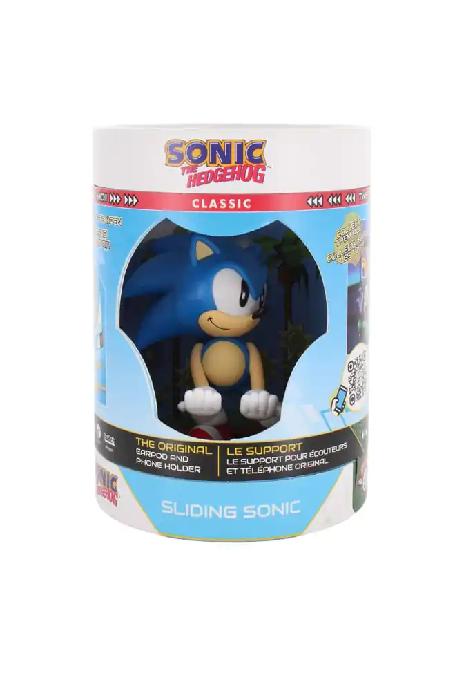 Sonic the Hedgehog Mini Cable Guy Earbuds/okosóra tartó figura Sliding Sonic 10 cm termékfotó