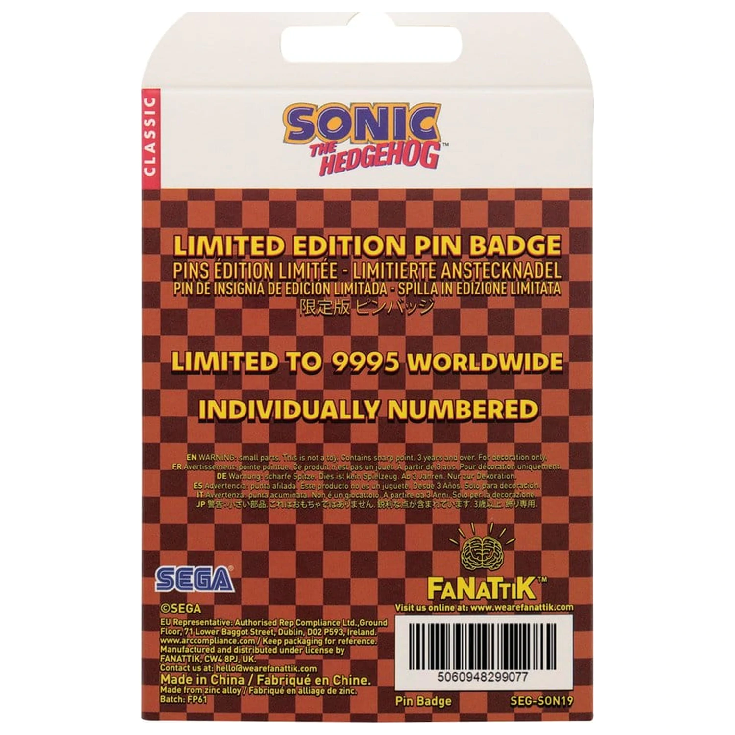 Sonic The Hedgehog Moving kitűző  termékfotó