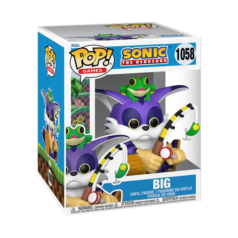 Sonic the Hedgehog Overméreted Funko POP! Vinyl figura Big the Cat w/Froggy 15 cm termékfotó