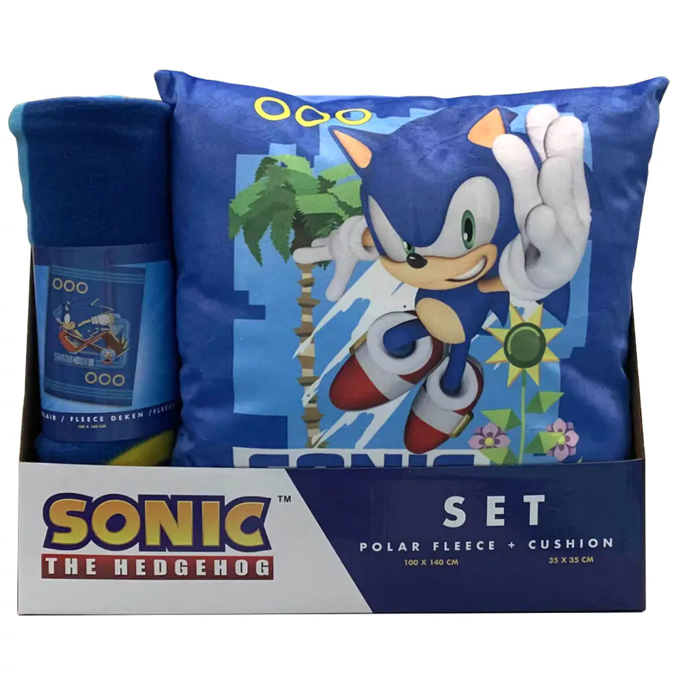 Sonic the Hedgehog pléd takaró és párna csomag termékfotó