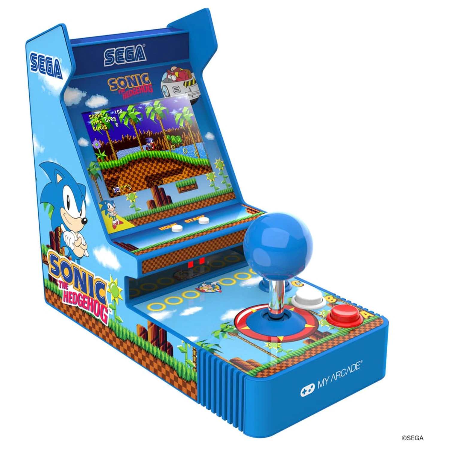Sonic The Hedgehog Portable Retro Arcade Joystick Player hordozható mini arcade játékgép termékfotó