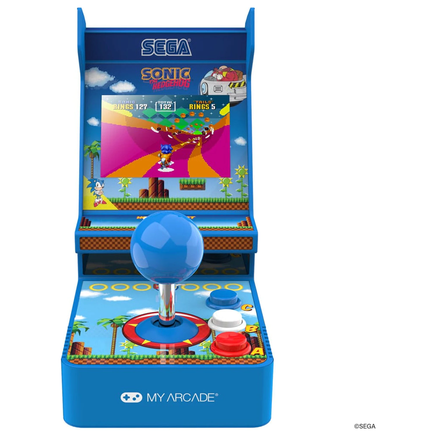 Sonic The Hedgehog Portable Retro Arcade Joystick Player hordozható mini arcade játékgép termékfotó