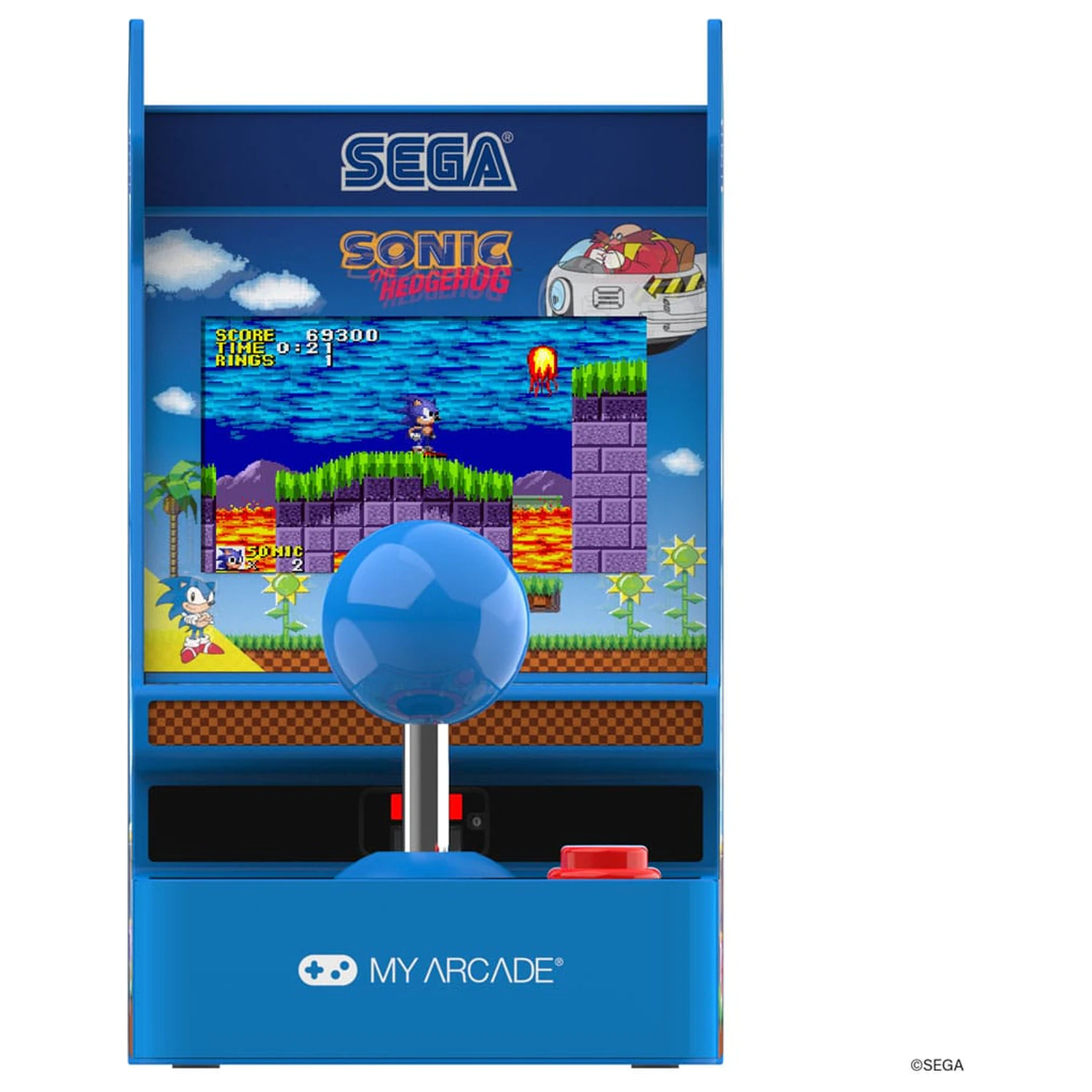 Sonic The Hedgehog Portable Retro Arcade Joystick Player hordozható mini arcade játékgép termékfotó