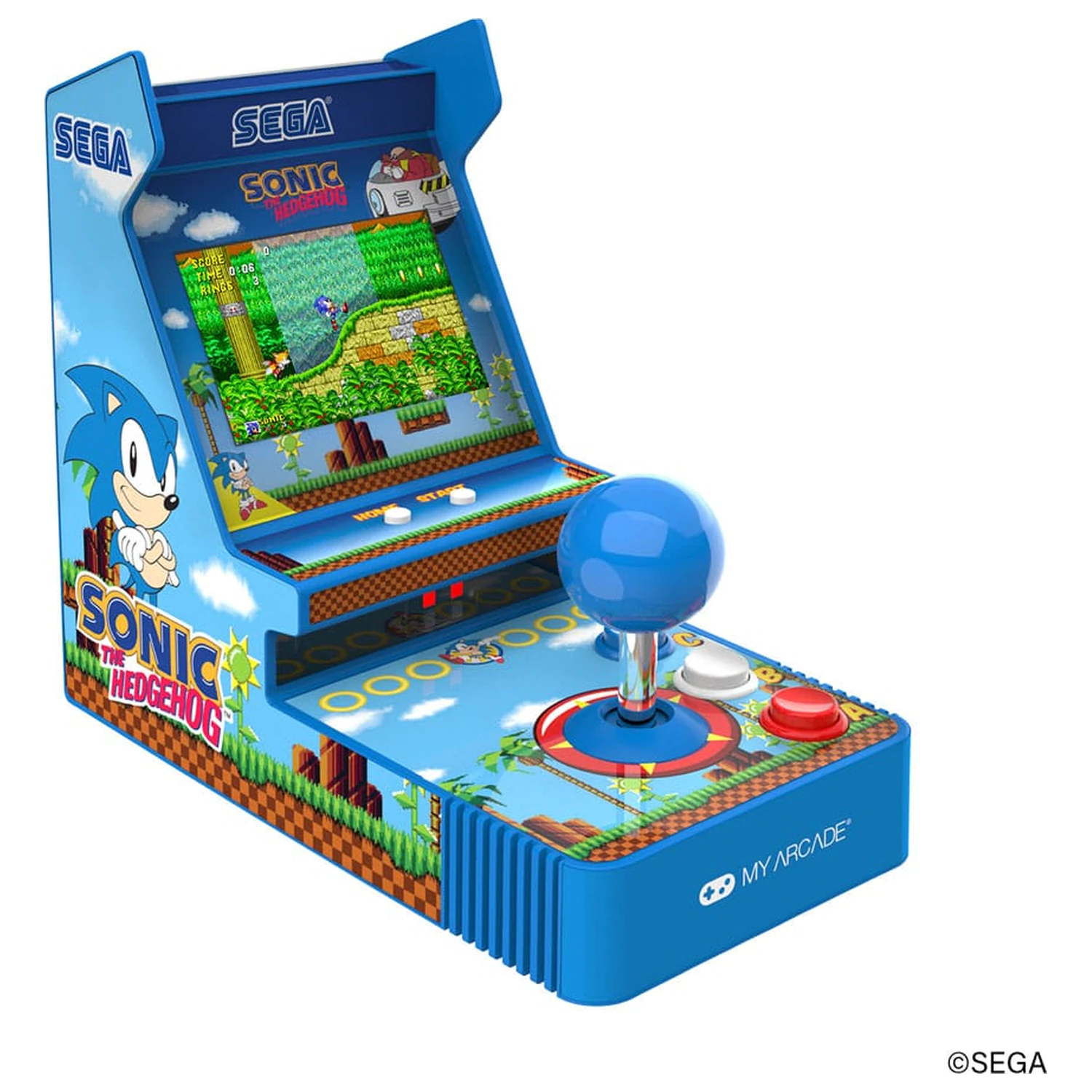 Sonic The Hedgehog Portable Retro Arcade Joystick Player hordozható mini arcade játékgép termékfotó