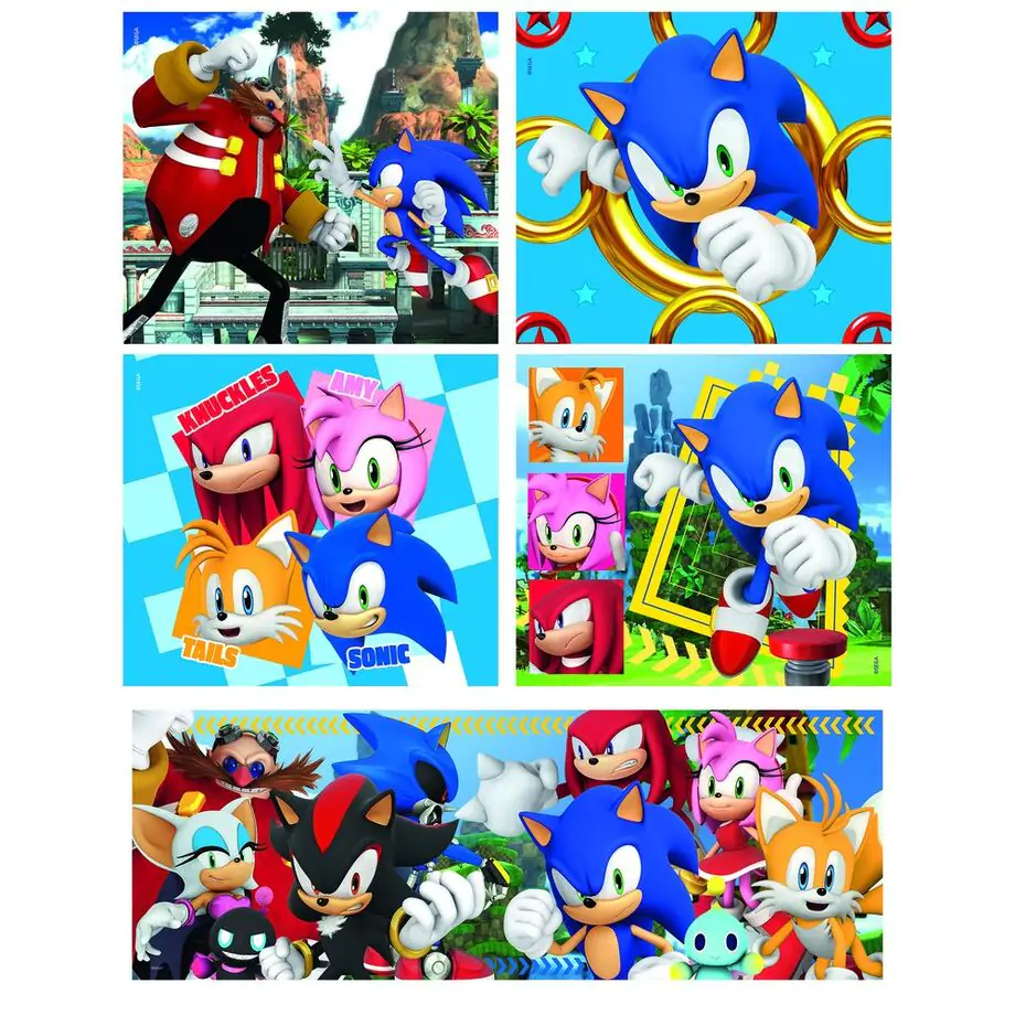 Sonic the Hedgehog puzzle 18+30+48+60 db-os termékfotó