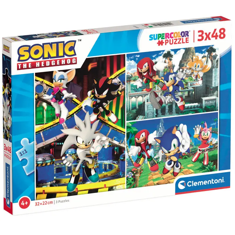 Sonic The Hedgehog puzzle 3x48db-os termékfotó