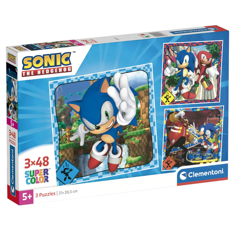 Sonic the Hedgehog puzzle 3x48db-os termékfotó