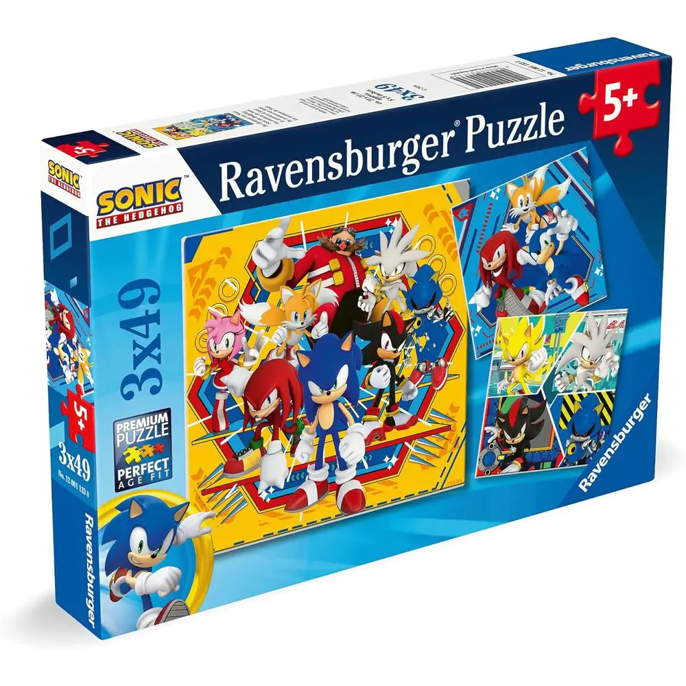 Sonic the Hedgehog puzzle 3x49db-os termékfotó