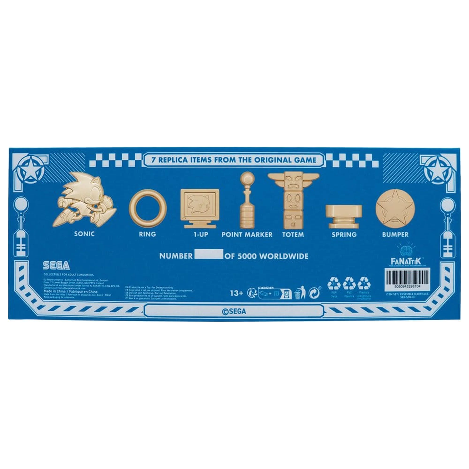 Sonic the Hedgehog replika Commemorative Icons csomag Limitált kiadás termékfotó