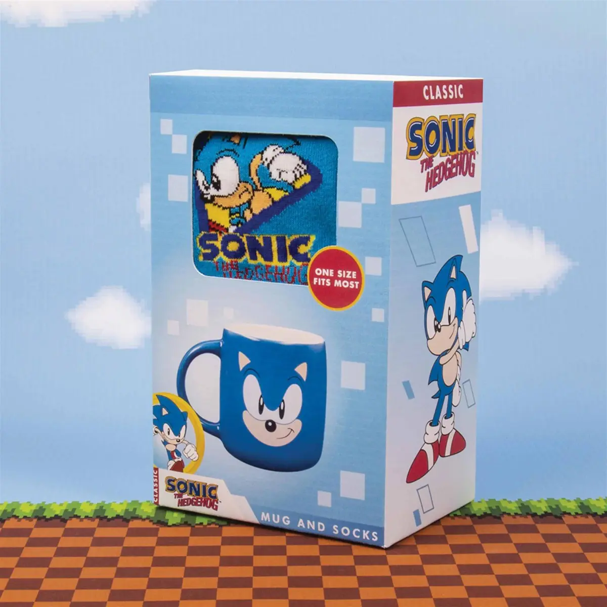 Sonic the Hedgehog Sonic bögre és zokni csomag termékfotó