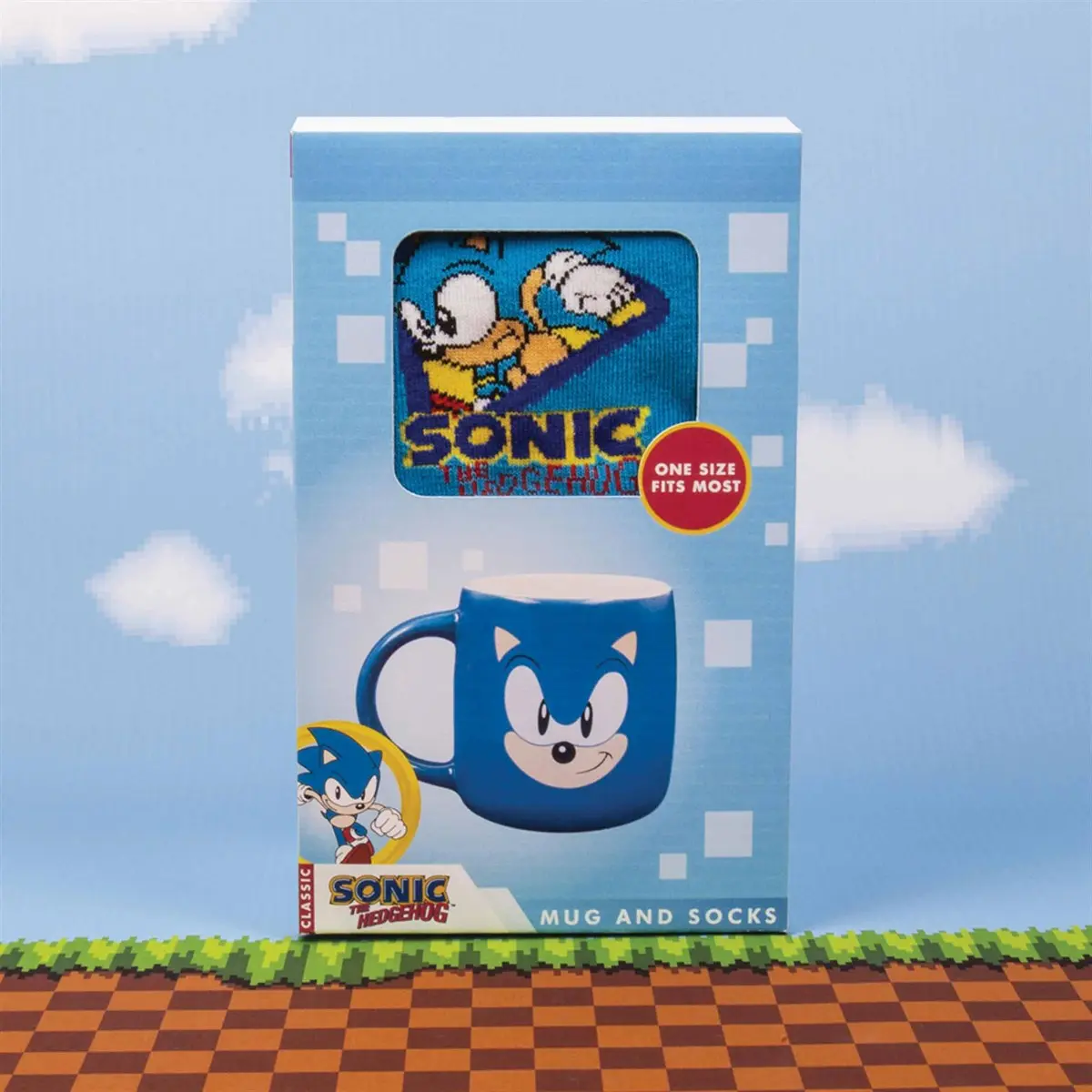 Sonic the Hedgehog Sonic bögre és zokni csomag termékfotó