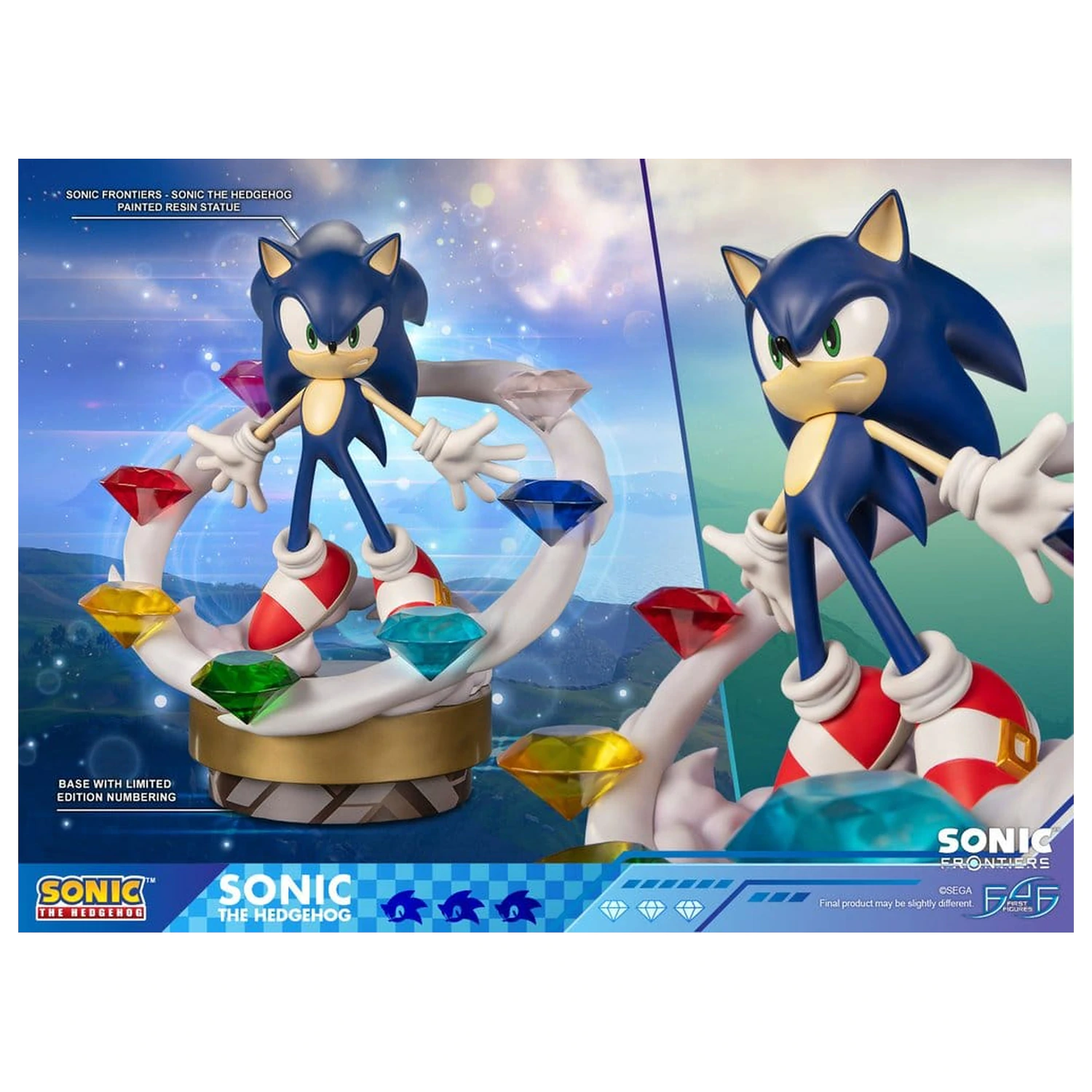 Sonic The Hedgehog Sonic Frontiers Sonic gyanta szobor figura 42 cm termékfotó