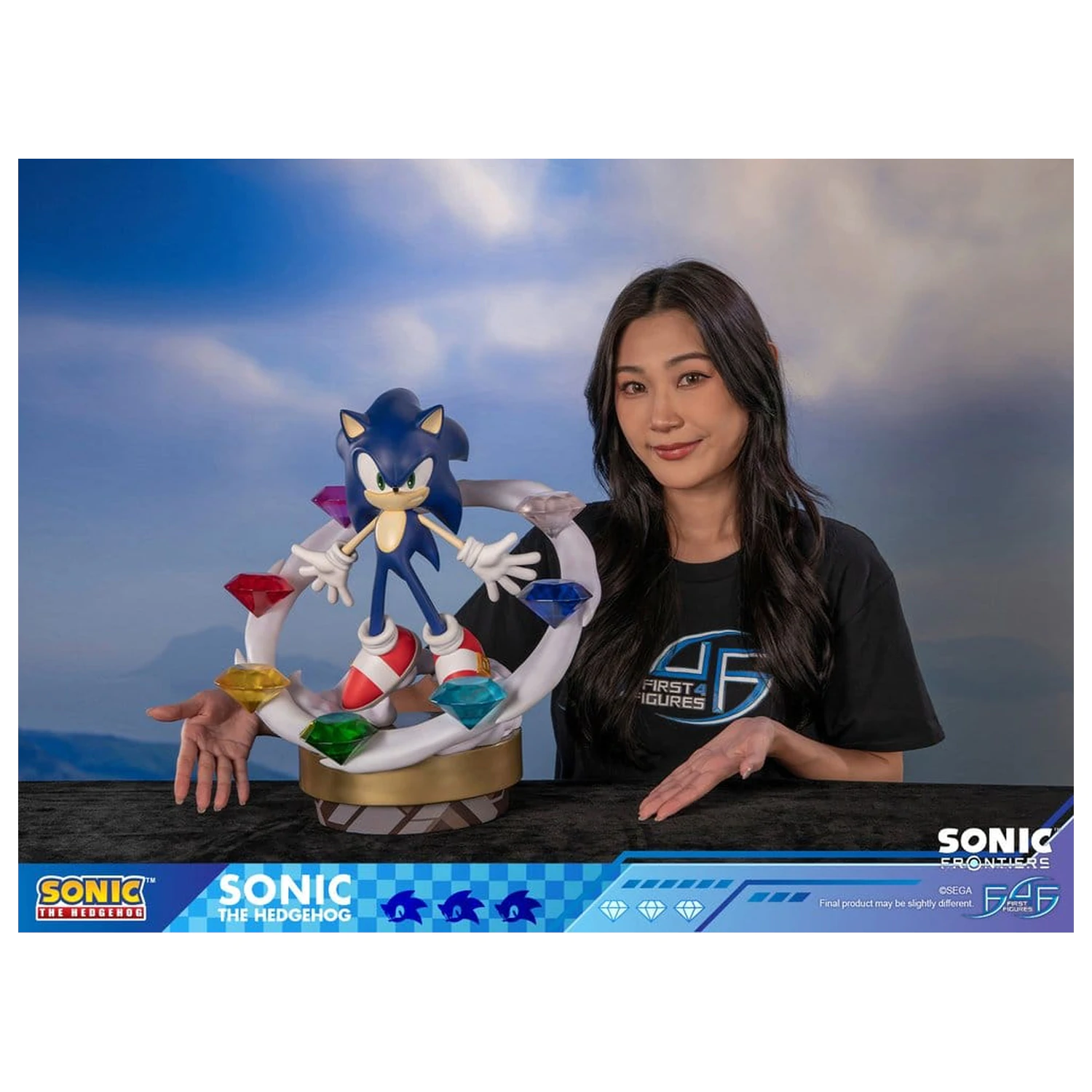 Sonic The Hedgehog Sonic Frontiers Sonic gyanta szobor figura 42 cm termékfotó