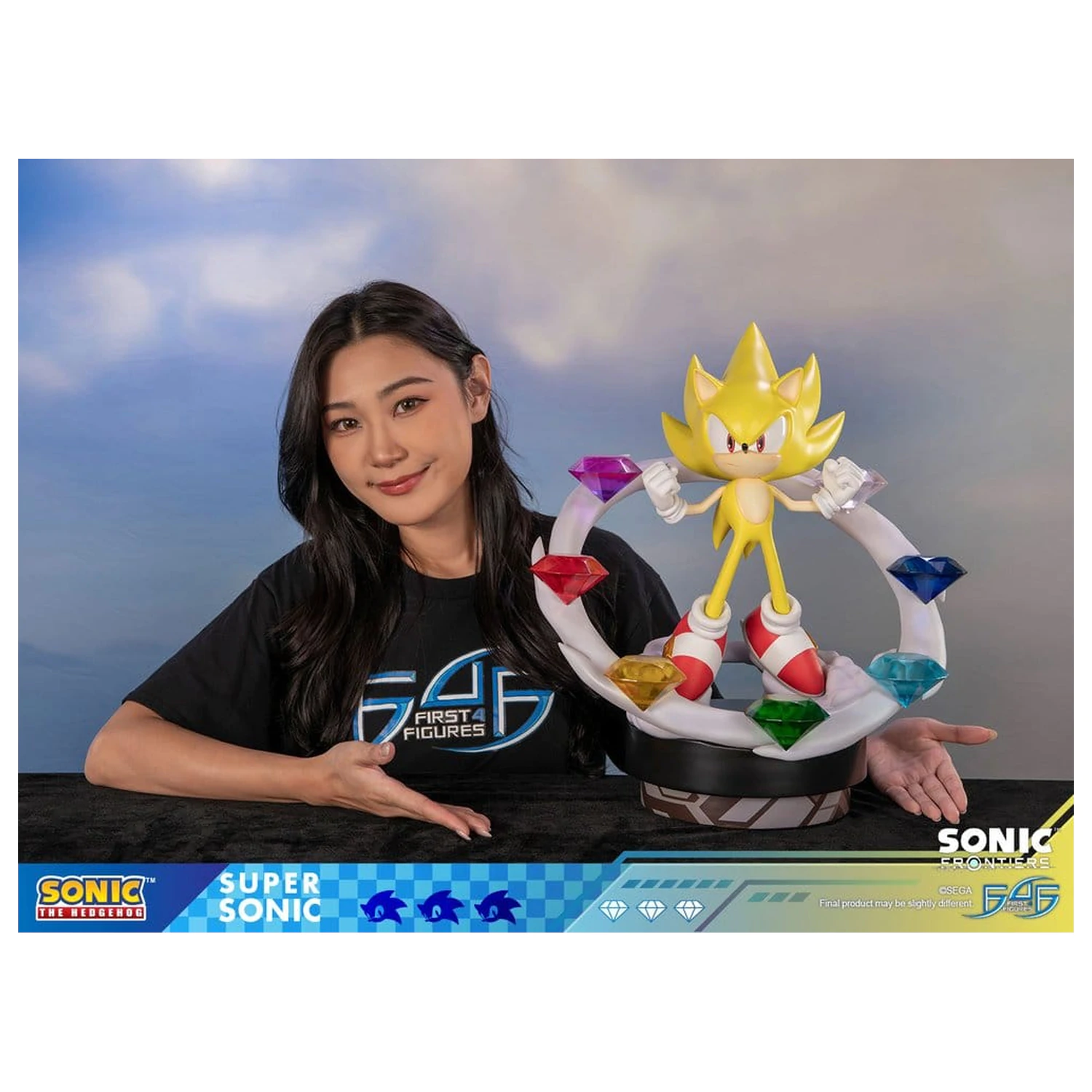 Sonic The Hedgehog Sonic Frontiers Super Sonic gyanta szobor figura 45 cm termékfotó