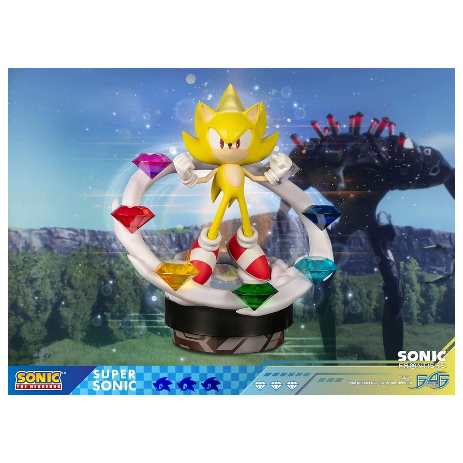 Sonic The Hedgehog Sonic Frontiers Super Sonic gyanta szobor figura 45 cm termékfotó