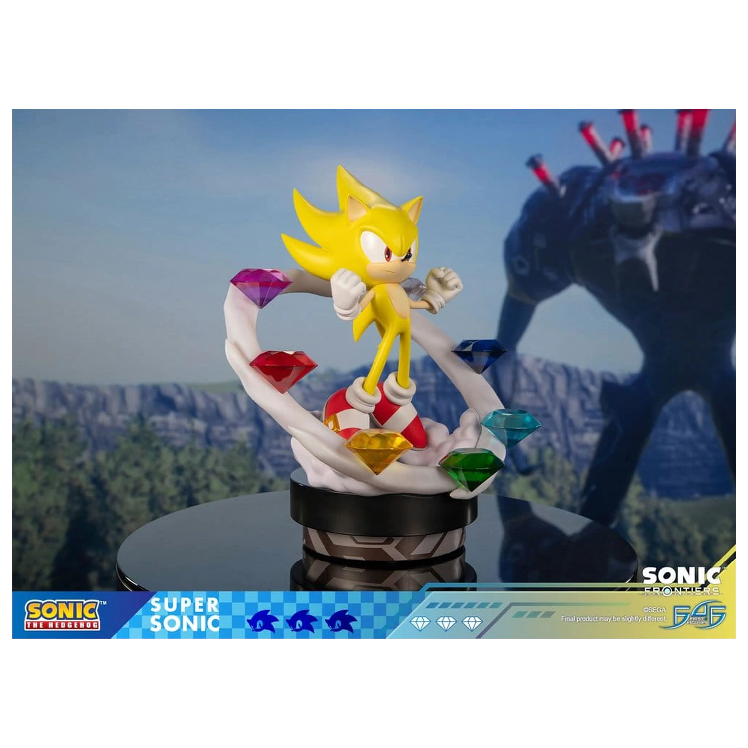 Sonic The Hedgehog Sonic Frontiers Super Sonic gyanta szobor figura 45 cm termékfotó