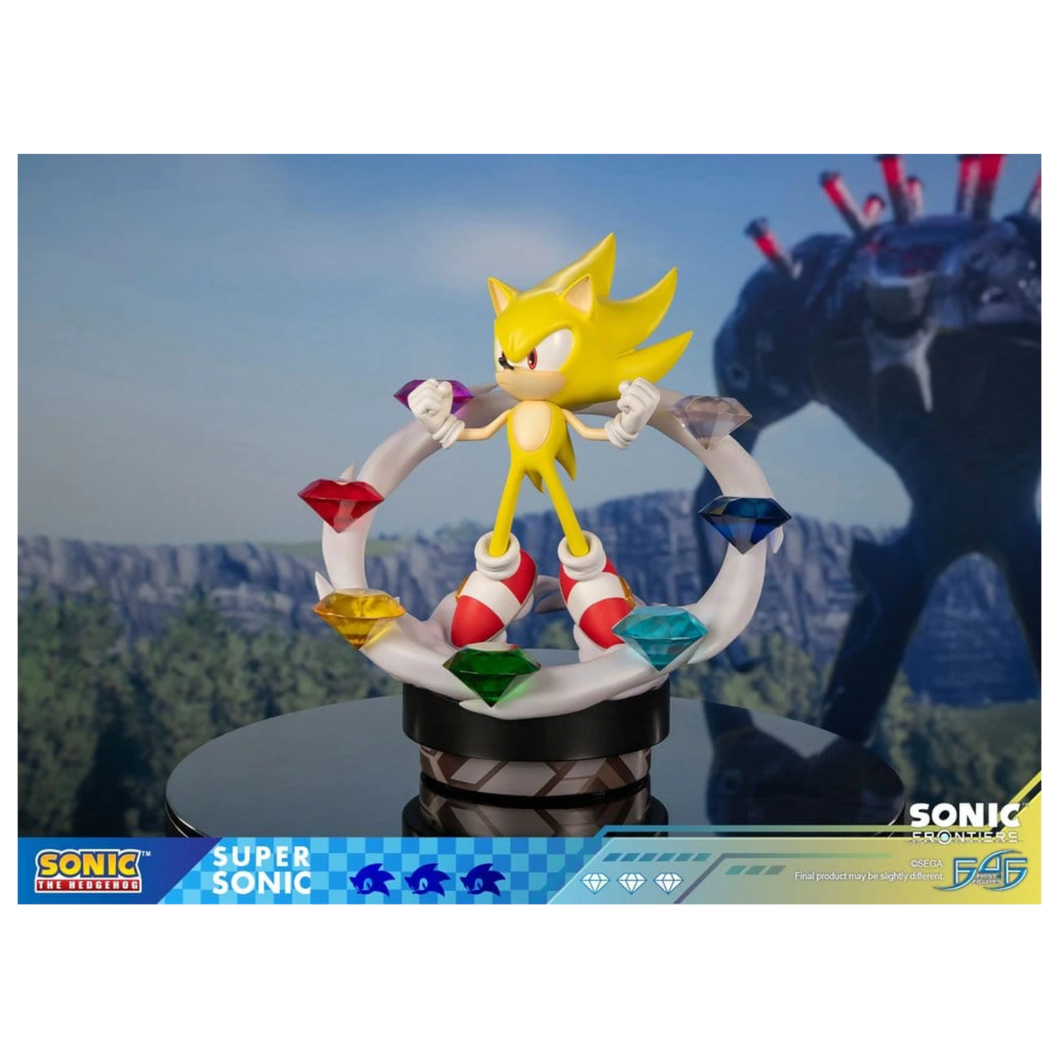 Sonic The Hedgehog Sonic Frontiers Super Sonic gyanta szobor figura 45 cm termékfotó