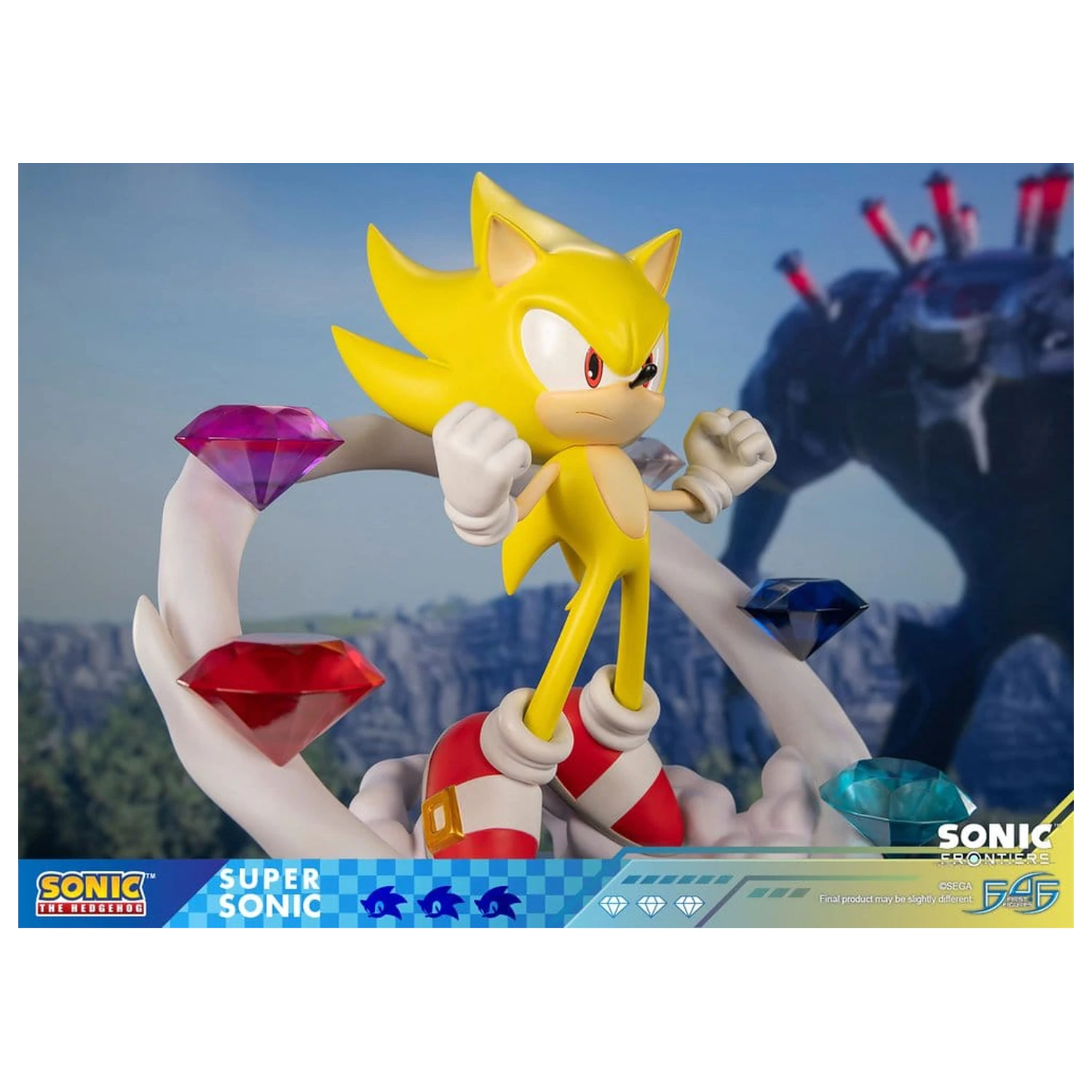 Sonic The Hedgehog Sonic Frontiers Super Sonic gyanta szobor figura 45 cm termékfotó