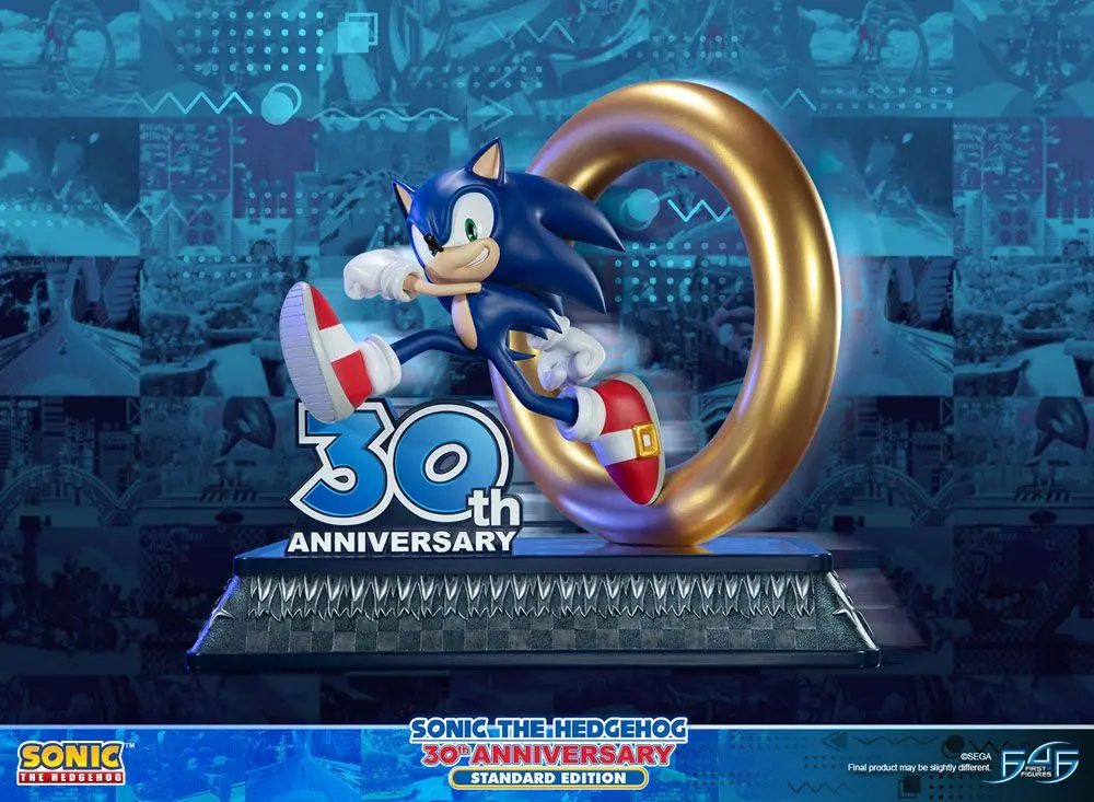Sonic the Hedgehog Sonic the Hedgehog 30. Anniversary szobor figura 41 cm termékfotó