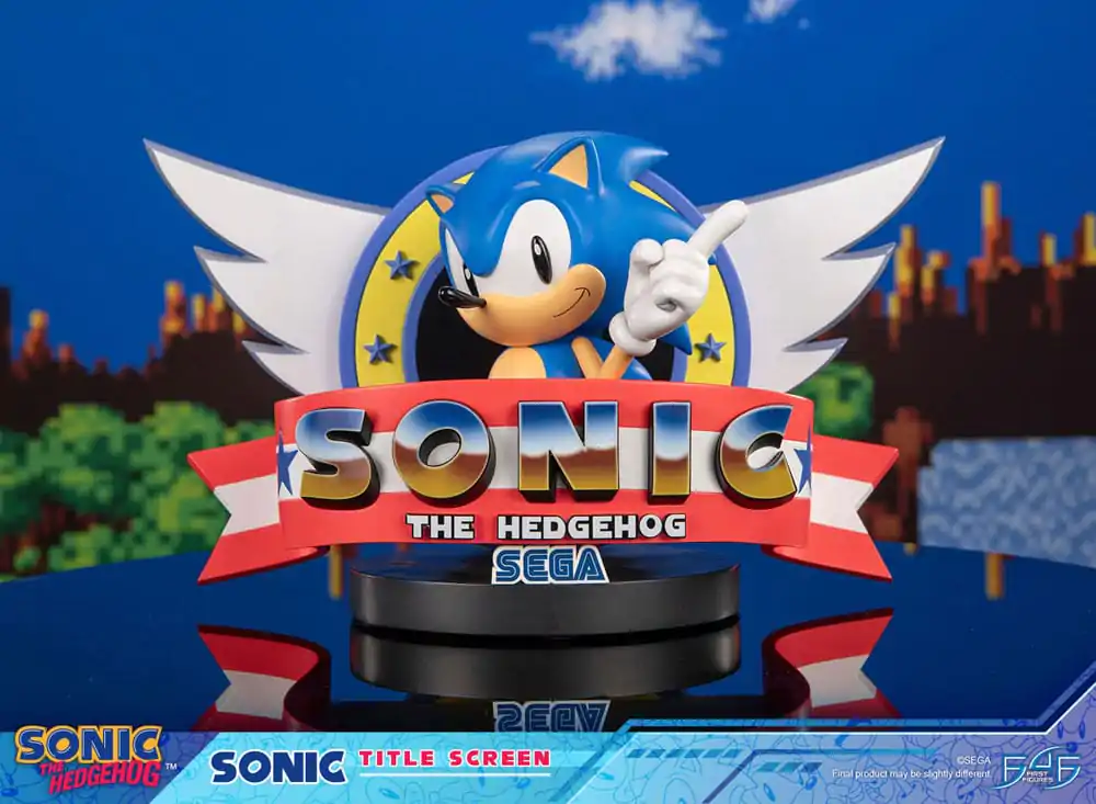 Sonic the Hedgehog Sonic Title Screen szobor figura 21 cm termékfotó