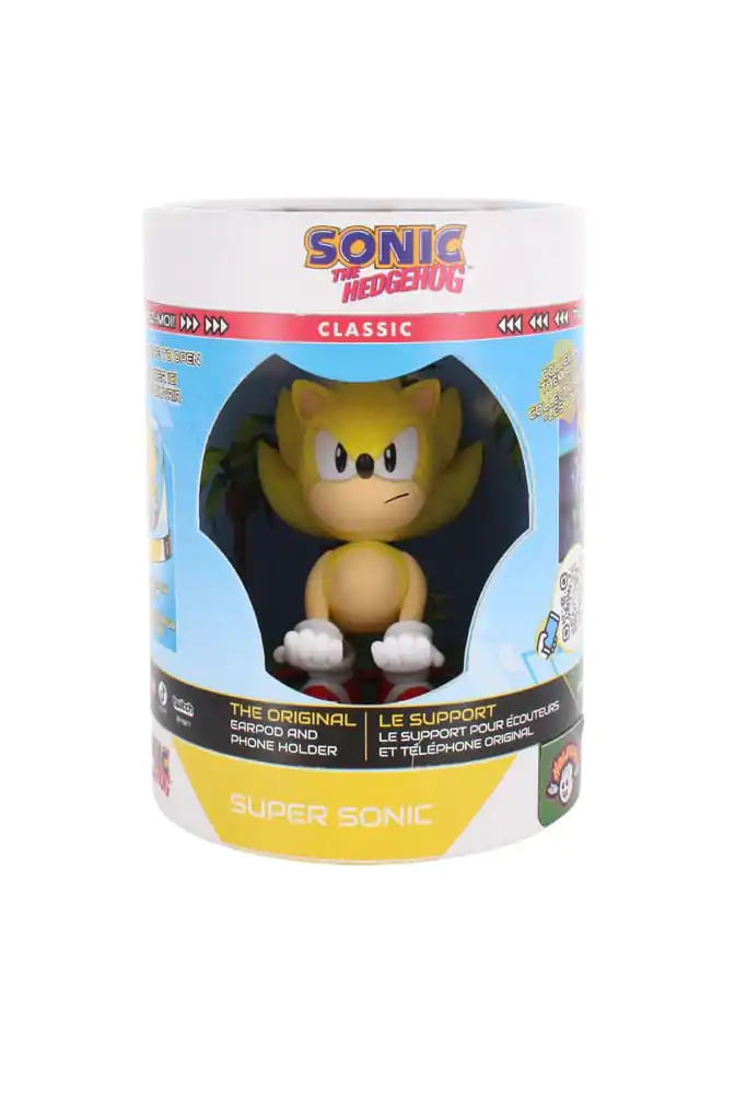 Sonic the Hedgehog Mini Cable Guy Earbuds/okosóra tartó figura Super Sonic 10cm termékfotó