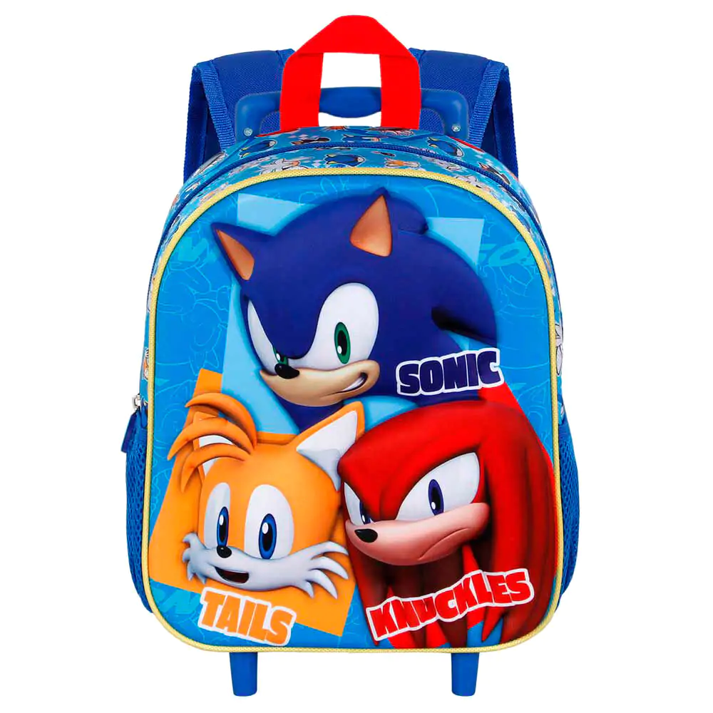Sonic the Hedgehog Trio 3D gurulós táska 31cm termékfotó