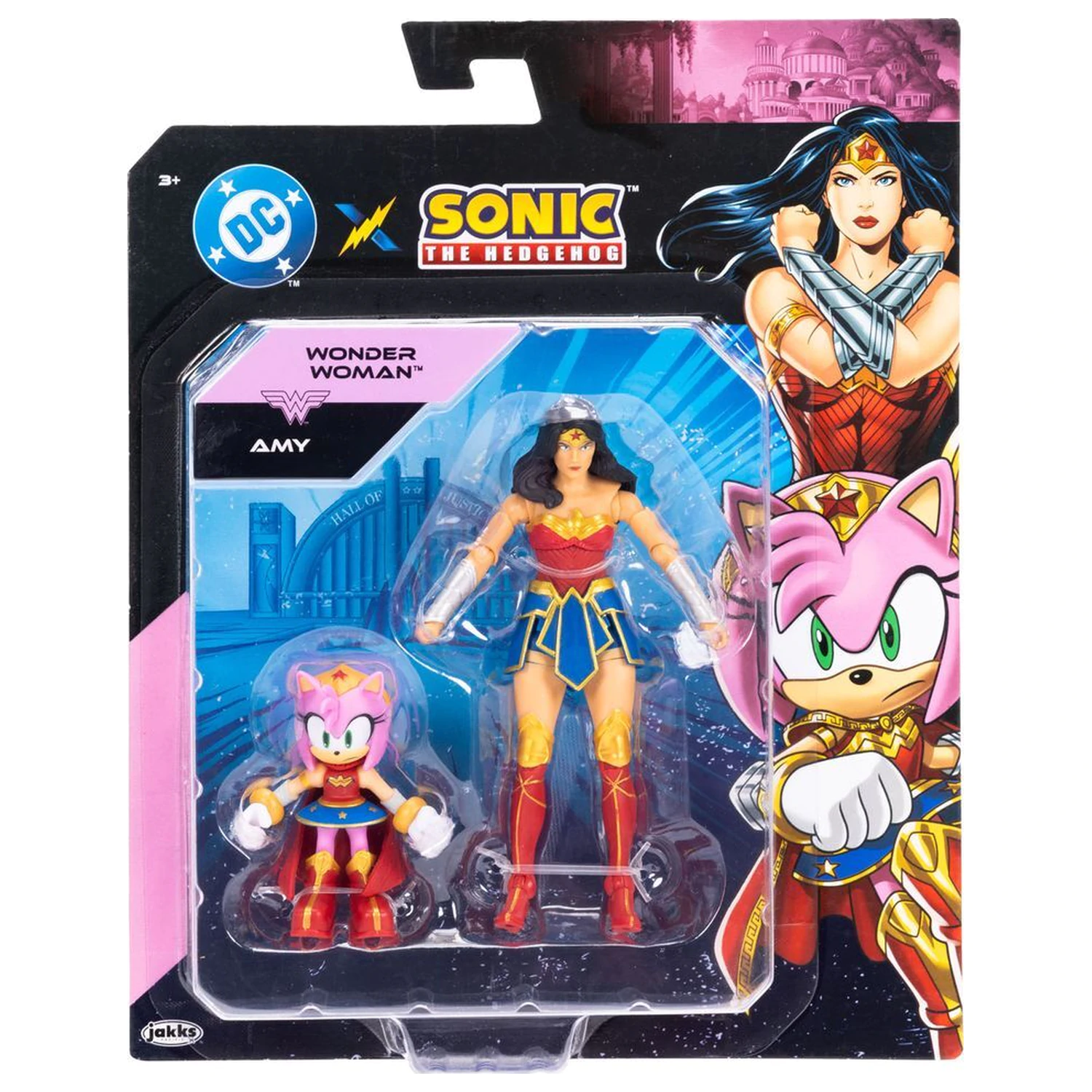 Sonic The Hedgehog x Dc Comics Amy & Wonder Woman figura termékfotó