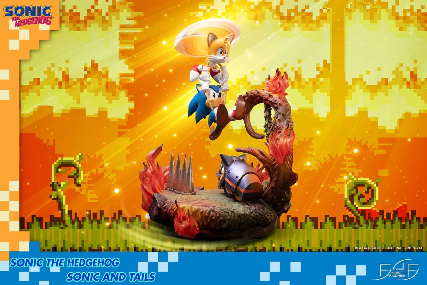 Sonic the HedgehogSonic &amp; Tails szobor figura 51 cm termékfotó