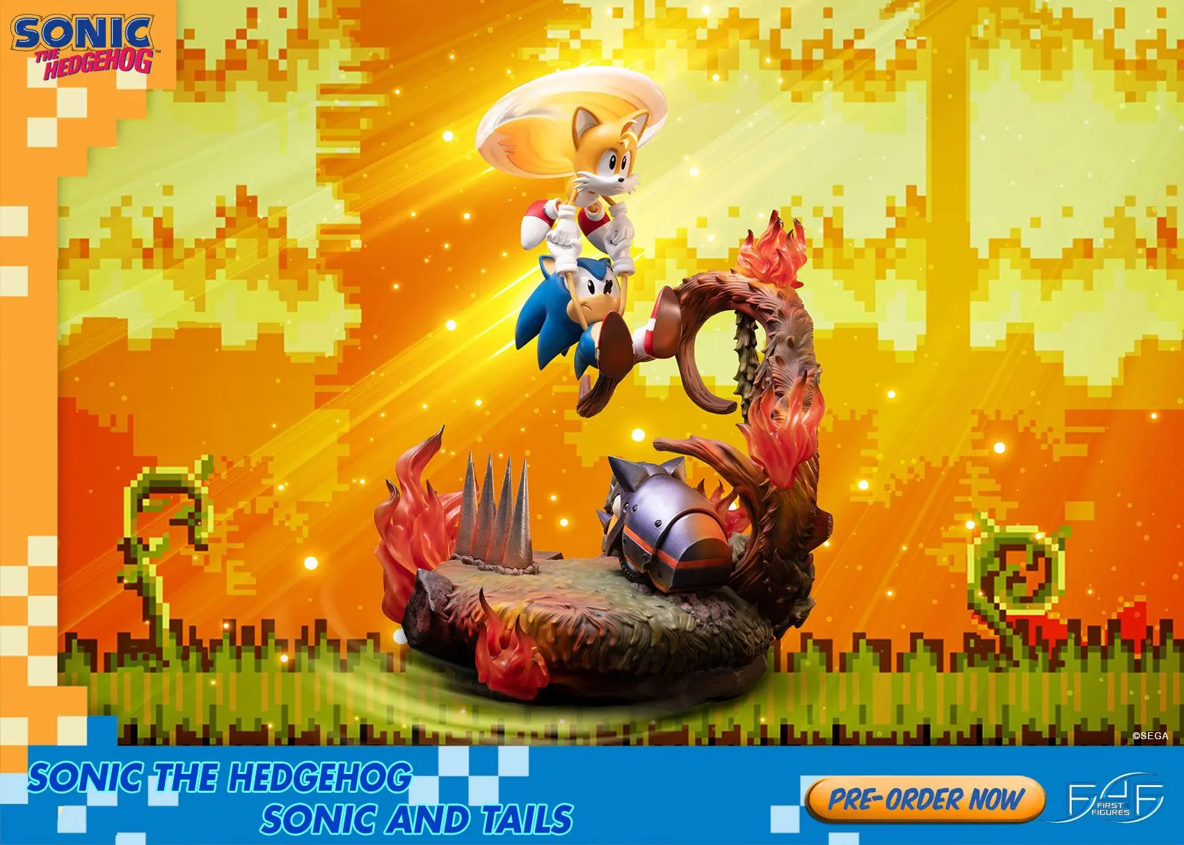 Sonic the HedgehogSonic &amp; Tails szobor figura 51 cm termékfotó