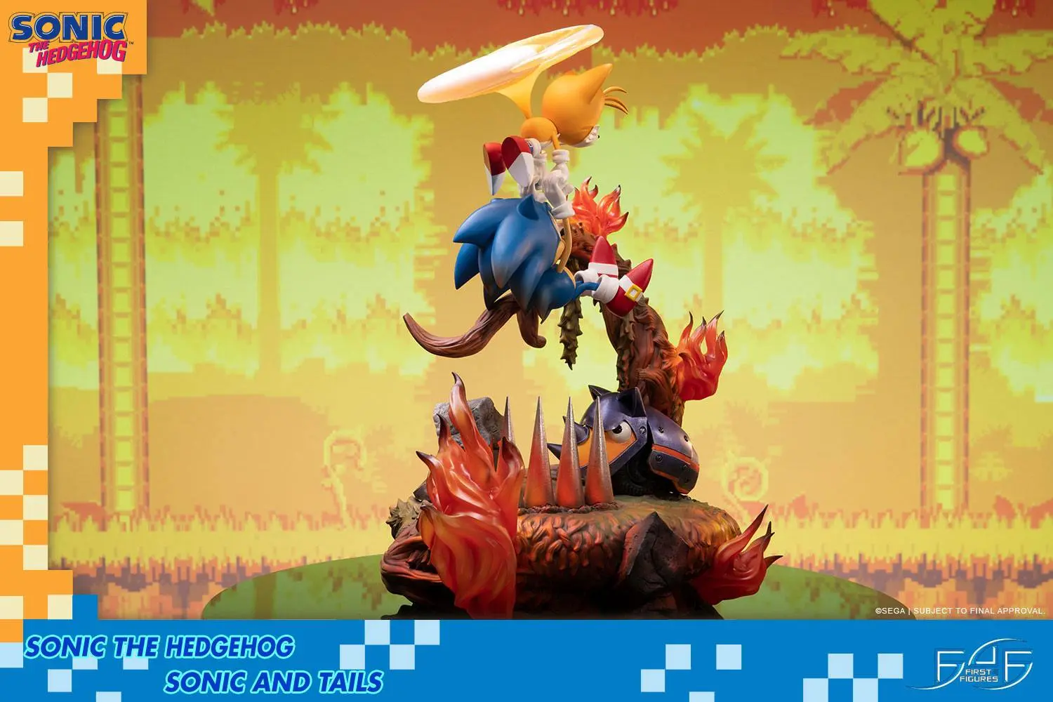 Sonic the HedgehogSonic &amp; Tails szobor figura 51 cm termékfotó