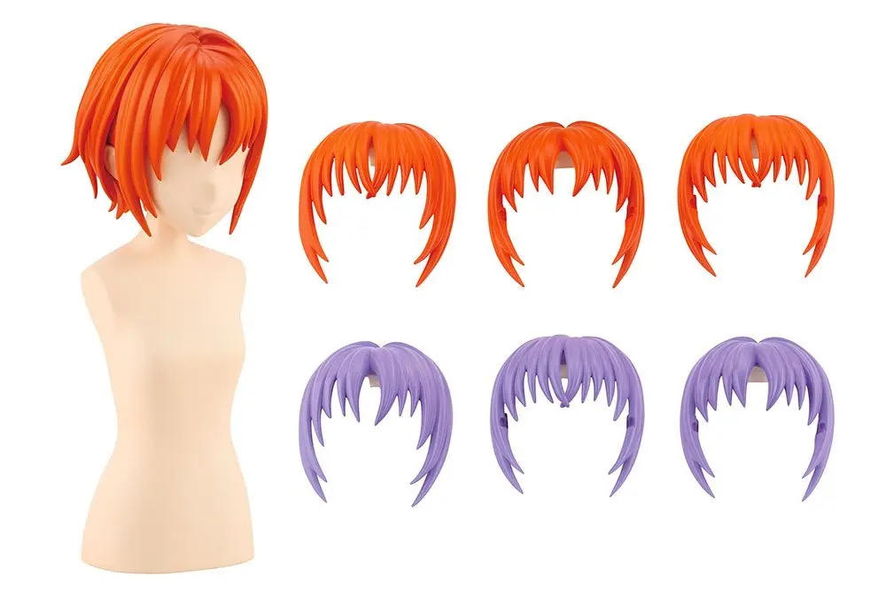 Sousai Shojo Teien 1/10 After School Short Wigs Type A Orange &amp; Purple modell készlet kiegészítő csomag termékfotó