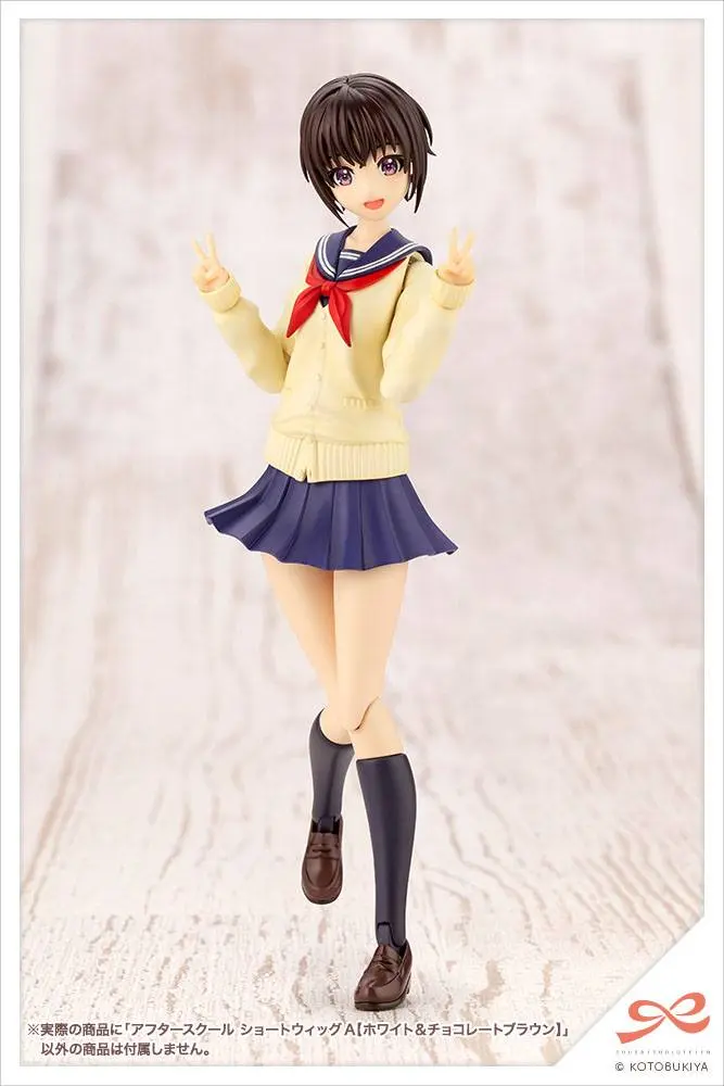 Sousai Shojo Teien 1/10 After School Short Wigs Type A White &amp; Choco Brown modell készlet kiegészítő csomag termékfotó