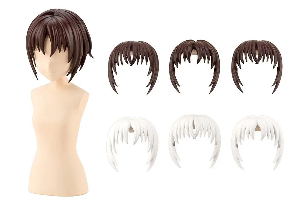 Sousai Shojo Teien 1/10 After School Short Wigs Type A White &amp; Choco Brown modell készlet kiegészítő csomag termékfotó