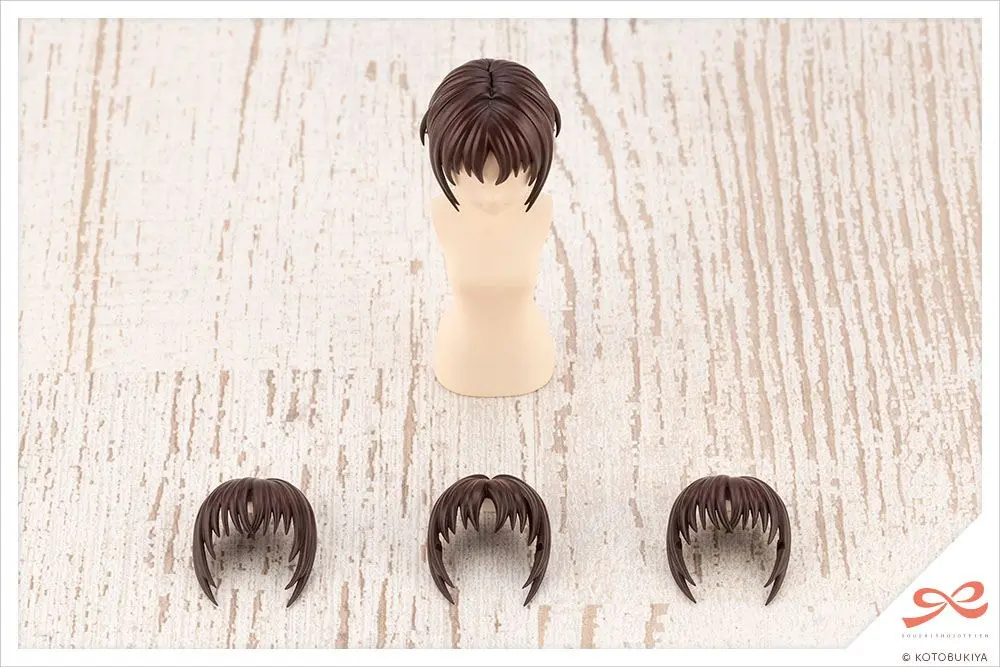 Sousai Shojo Teien 1/10 After School Short Wigs Type A White &amp; Choco Brown modell készlet kiegészítő csomag termékfotó