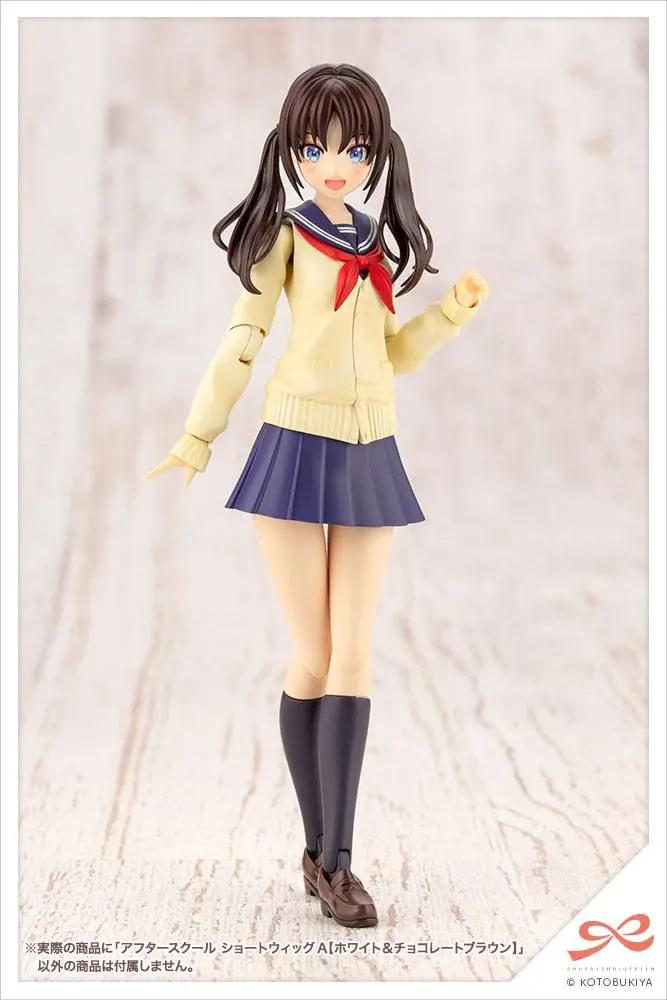 Sousai Shojo Teien 1/10 After School Short Wigs Type A White &amp; Choco Brown modell készlet kiegészítő csomag termékfotó