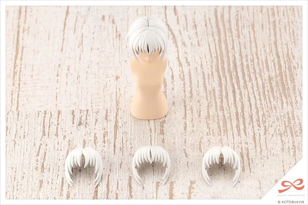 Sousai Shojo Teien 1/10 After School Short Wigs Type A White &amp; Choco Brown modell készlet kiegészítő csomag termékfotó