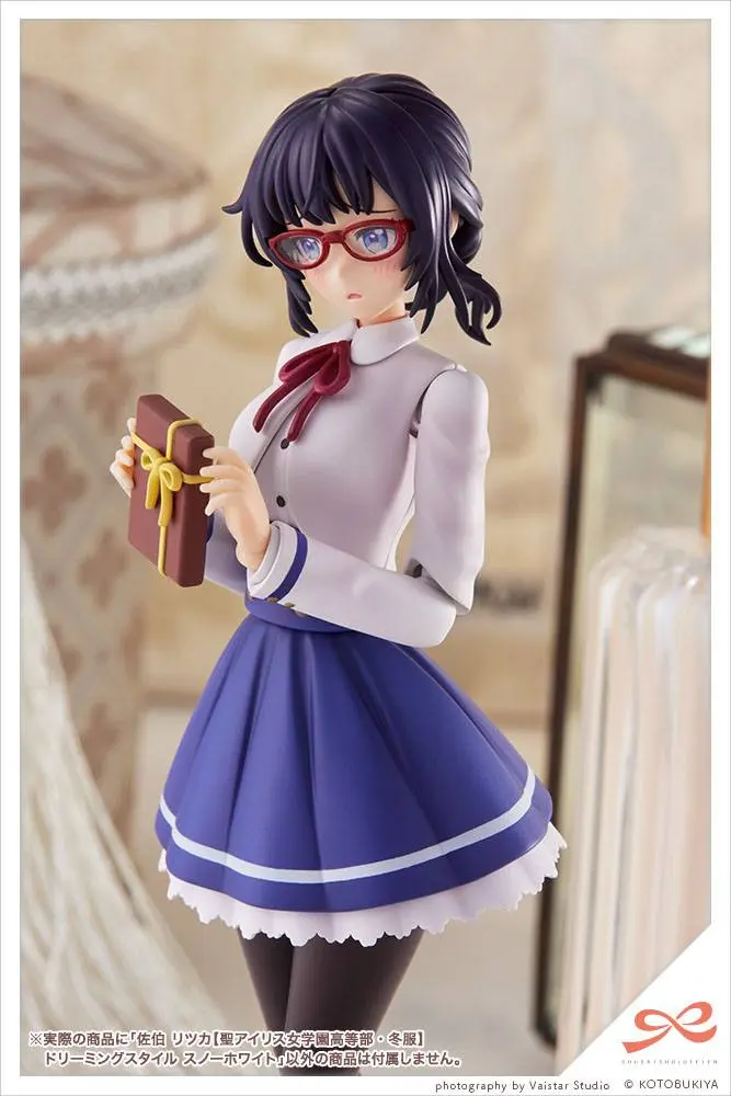 Sousai Shojo Teien 1/10 Ritsuka Saeki St. Iris Gauken Girls' High School Winter Clothes Dreaming Style Snow White Műanyag modell készlet 16 cm termékfotó