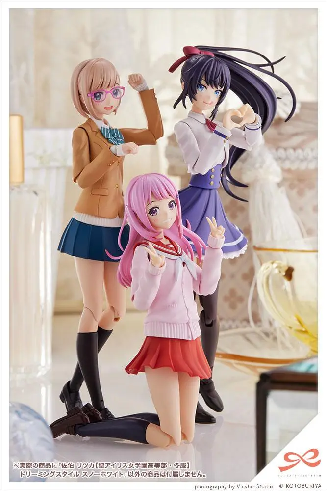 Sousai Shojo Teien 1/10 Ritsuka Saeki St. Iris Gauken Girls' High School Winter Clothes Dreaming Style Snow White Műanyag modell készlet 16 cm termékfotó